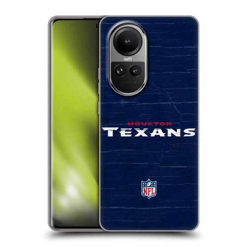 NFL Houston Texans Logo Distressed Look Soft Gel Case for OPPO Reno10 5G / Reno10 Pro 5G