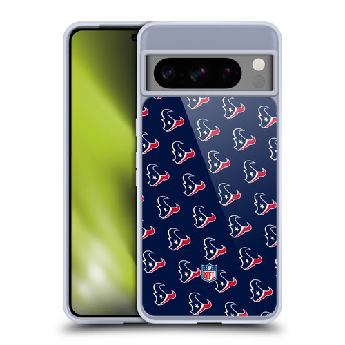 NFL Houston Texans Artwork Patterns Soft Gel Case for Google Pixel 8 Pro