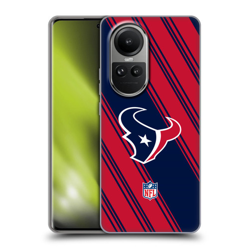 NFL Houston Texans Artwork Stripes Soft Gel Case for OPPO Reno10 5G / Reno10 Pro 5G