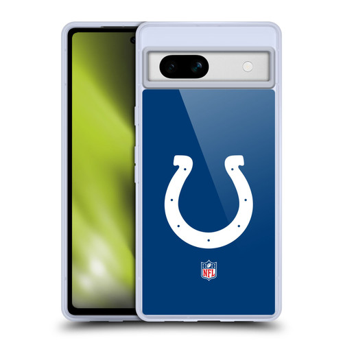NFL Indianapolis Colts Logo Plain Soft Gel Case for Google Pixel 7a