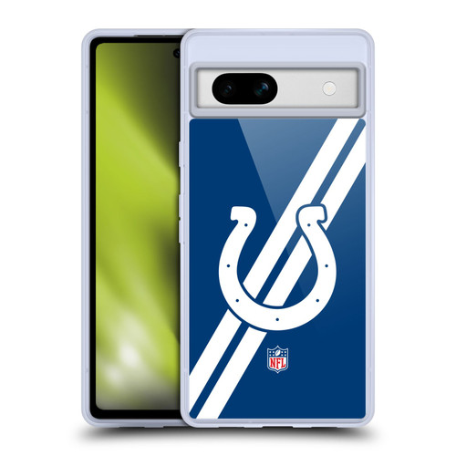 NFL Indianapolis Colts Logo Stripes Soft Gel Case for Google Pixel 7a