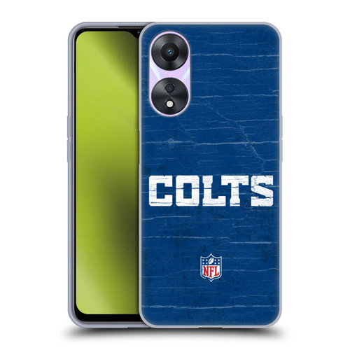 NFL Indianapolis Colts Logo Distressed Look Soft Gel Case for OPPO A78 5G