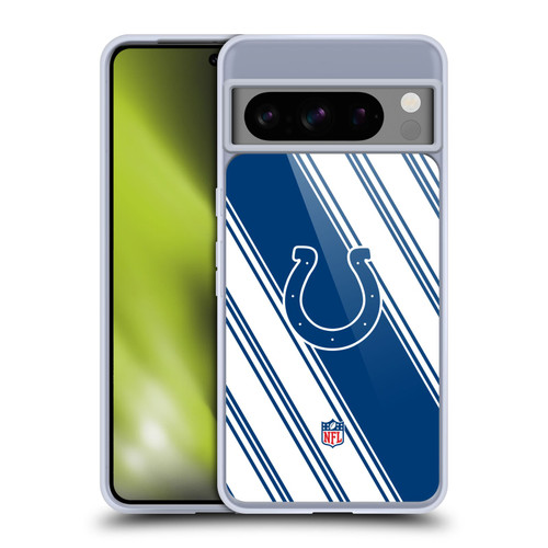 NFL Indianapolis Colts Artwork Stripes Soft Gel Case for Google Pixel 8 Pro
