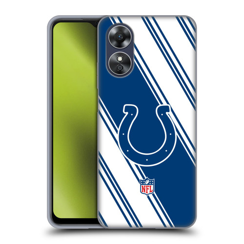 NFL Indianapolis Colts Artwork Stripes Soft Gel Case for OPPO A17