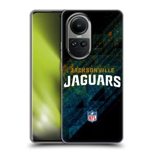 NFL Jacksonville Jaguars Logo Blur Soft Gel Case for OPPO Reno10 5G / Reno10 Pro 5G