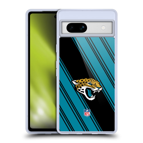 NFL Jacksonville Jaguars Artwork Stripes Soft Gel Case for Google Pixel 7a