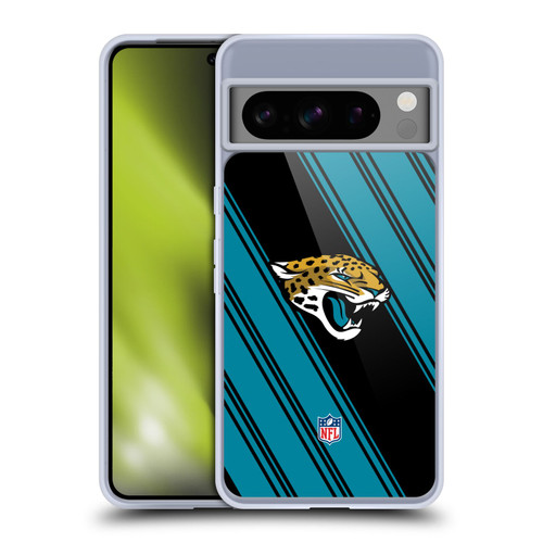 NFL Jacksonville Jaguars Artwork Stripes Soft Gel Case for Google Pixel 8 Pro