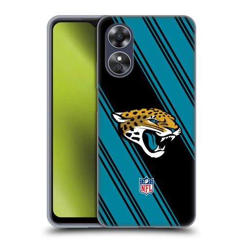 NFL Jacksonville Jaguars Artwork Stripes Soft Gel Case for OPPO A17