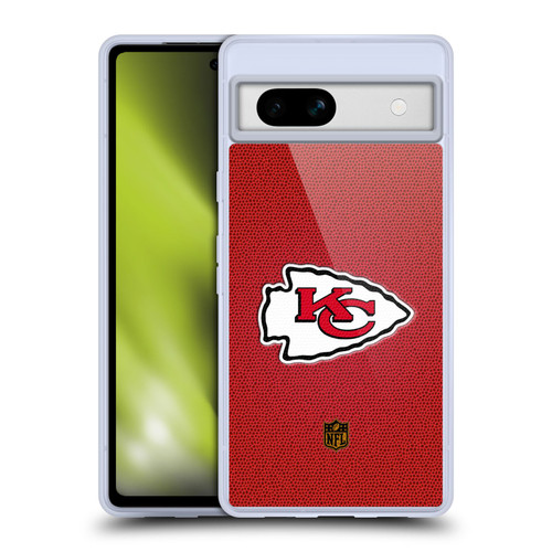 NFL Kansas City Chiefs Logo Football Soft Gel Case for Google Pixel 7a