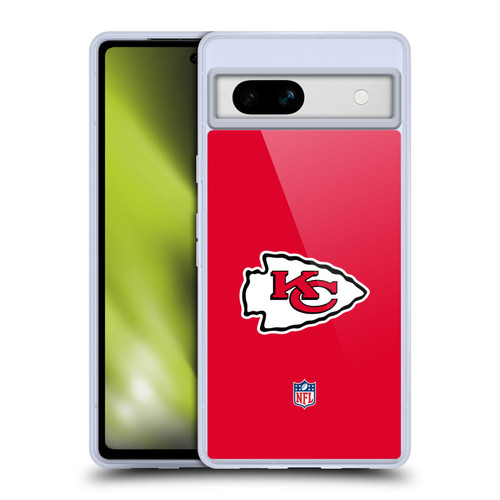 NFL Kansas City Chiefs Logo Plain Soft Gel Case for Google Pixel 7a