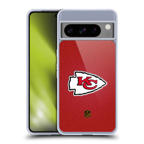 NFL Kansas City Chiefs Logo Football Soft Gel Case for Google Pixel 8 Pro