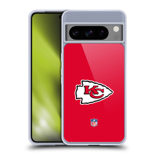 NFL Kansas City Chiefs Logo Plain Soft Gel Case for Google Pixel 8 Pro