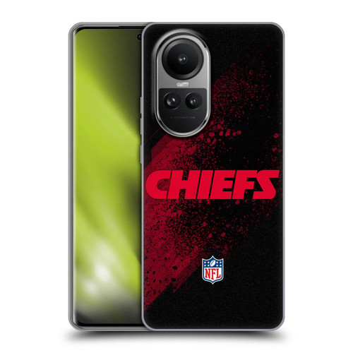 NFL Kansas City Chiefs Logo Blur Soft Gel Case for OPPO Reno10 5G / Reno10 Pro 5G