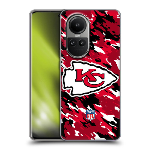 NFL Kansas City Chiefs Logo Camou Soft Gel Case for OPPO Reno10 5G / Reno10 Pro 5G