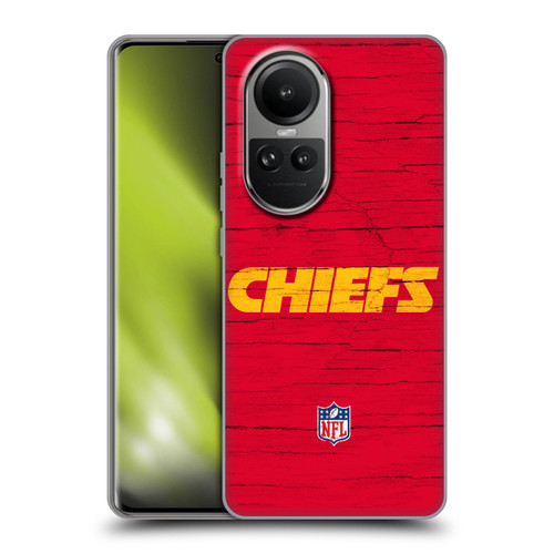 NFL Kansas City Chiefs Logo Distressed Look Soft Gel Case for OPPO Reno10 5G / Reno10 Pro 5G