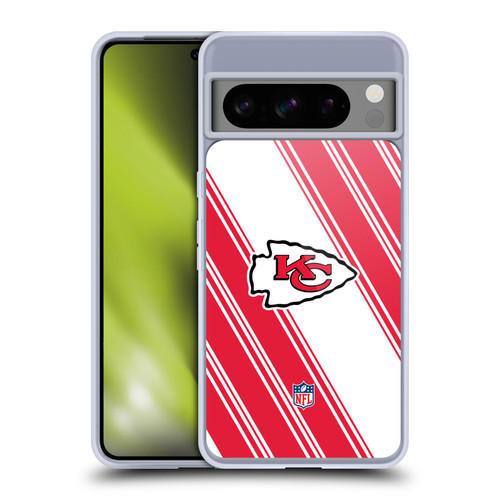 NFL Kansas City Chiefs Artwork Stripes Soft Gel Case for Google Pixel 8 Pro