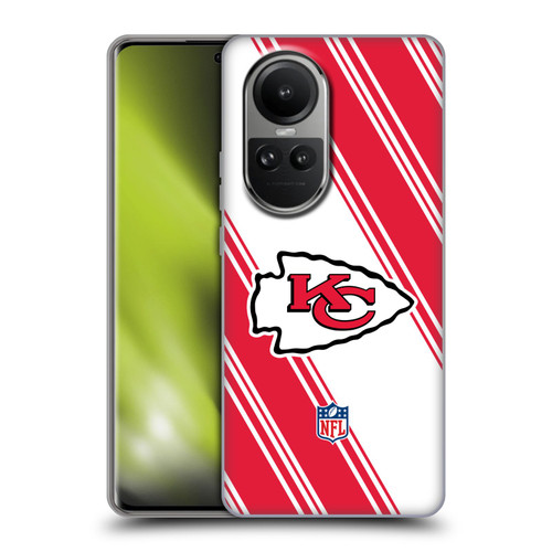 NFL Kansas City Chiefs Artwork Stripes Soft Gel Case for OPPO Reno10 5G / Reno10 Pro 5G