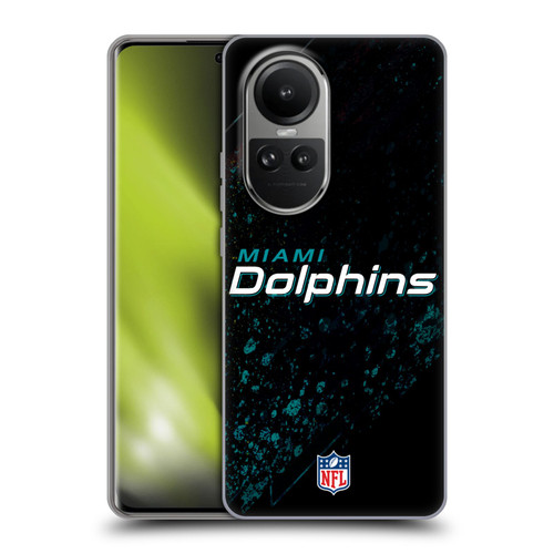 NFL Miami Dolphins Logo Blur Soft Gel Case for OPPO Reno10 5G / Reno10 Pro 5G