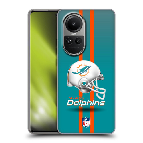 NFL Miami Dolphins Logo Helmet Soft Gel Case for OPPO Reno10 5G / Reno10 Pro 5G