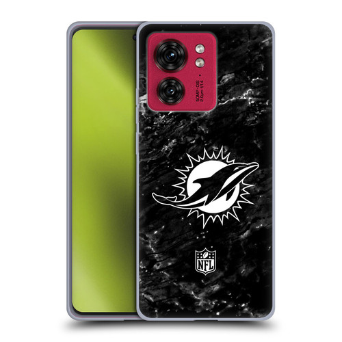 NFL Miami Dolphins Artwork Marble Soft Gel Case for Motorola Moto Edge 40