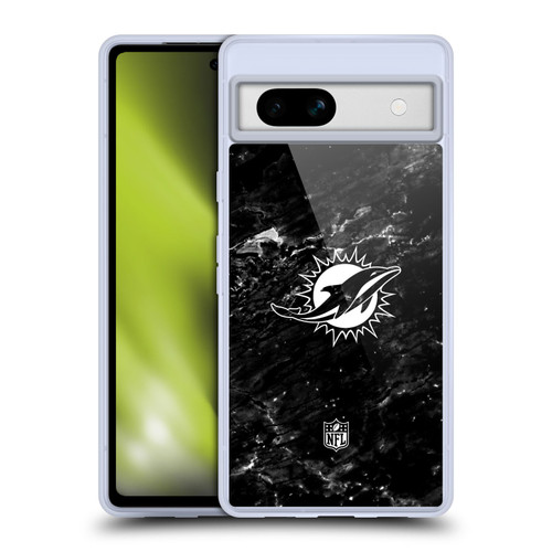 NFL Miami Dolphins Artwork Marble Soft Gel Case for Google Pixel 7a