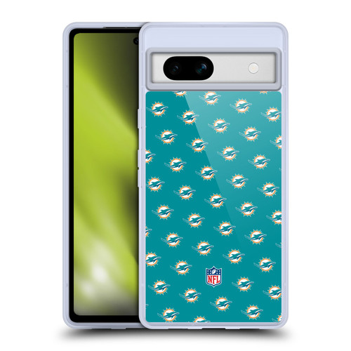 NFL Miami Dolphins Artwork Patterns Soft Gel Case for Google Pixel 7a