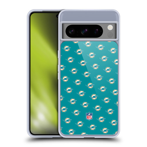NFL Miami Dolphins Artwork Patterns Soft Gel Case for Google Pixel 8 Pro