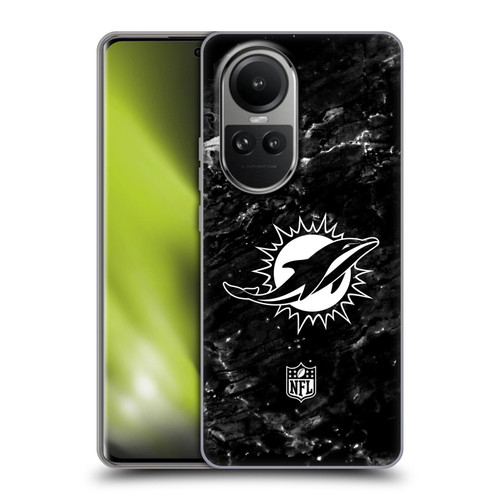 NFL Miami Dolphins Artwork Marble Soft Gel Case for OPPO Reno10 5G / Reno10 Pro 5G