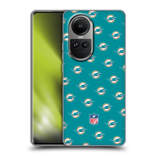 NFL Miami Dolphins Artwork Patterns Soft Gel Case for OPPO Reno10 5G / Reno10 Pro 5G