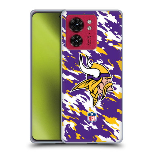 NFL Minnesota Vikings Logo Camou Soft Gel Case for Motorola Moto Edge 40