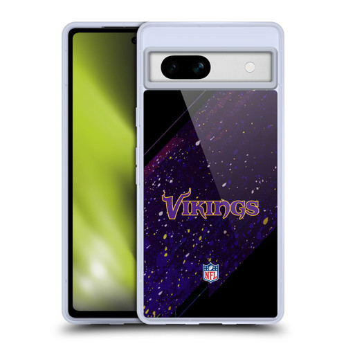 NFL Minnesota Vikings Logo Blur Soft Gel Case for Google Pixel 7a