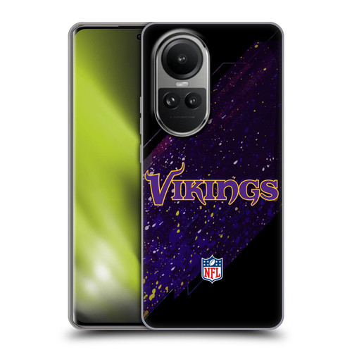 NFL Minnesota Vikings Logo Blur Soft Gel Case for OPPO Reno10 5G / Reno10 Pro 5G