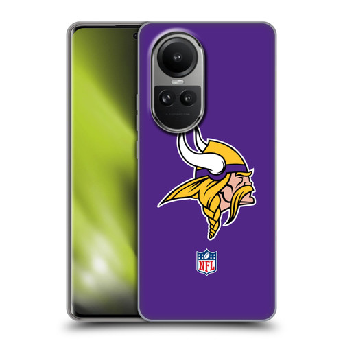 NFL Minnesota Vikings Logo Plain Soft Gel Case for OPPO Reno10 5G / Reno10 Pro 5G