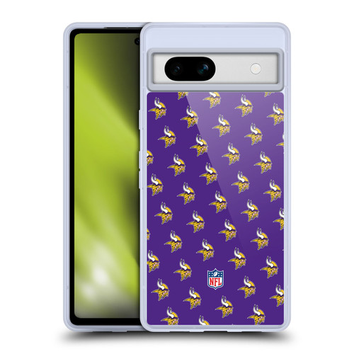 NFL Minnesota Vikings Artwork Patterns Soft Gel Case for Google Pixel 7a