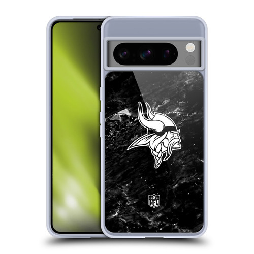 NFL Minnesota Vikings Artwork Marble Soft Gel Case for Google Pixel 8 Pro