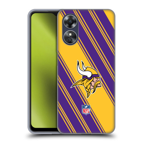 NFL Minnesota Vikings Artwork Stripes Soft Gel Case for OPPO A17