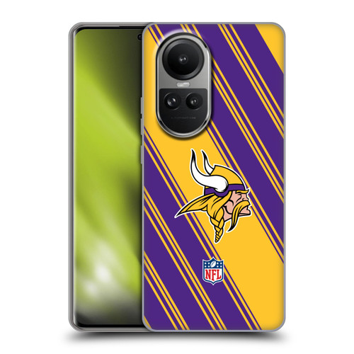 NFL Minnesota Vikings Artwork Stripes Soft Gel Case for OPPO Reno10 5G / Reno10 Pro 5G
