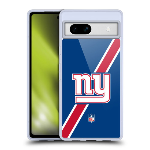 NFL New York Giants Logo Stripes Soft Gel Case for Google Pixel 7a