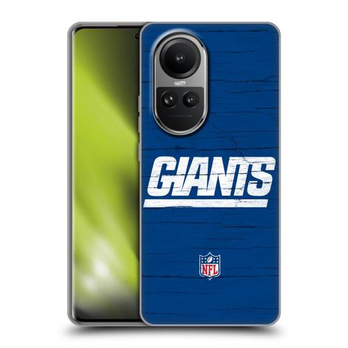 NFL New York Giants Logo Distressed Look Soft Gel Case for OPPO Reno10 5G / Reno10 Pro 5G