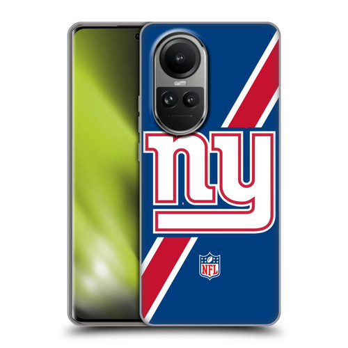 NFL New York Giants Logo Stripes Soft Gel Case for OPPO Reno10 5G / Reno10 Pro 5G