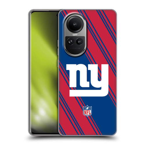 NFL New York Giants Artwork Stripes Soft Gel Case for OPPO Reno10 5G / Reno10 Pro 5G