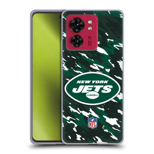 NFL New York Jets Logo Camou Soft Gel Case for Motorola Moto Edge 40