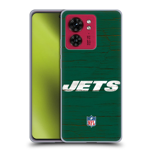 NFL New York Jets Logo Distressed Look Soft Gel Case for Motorola Moto Edge 40