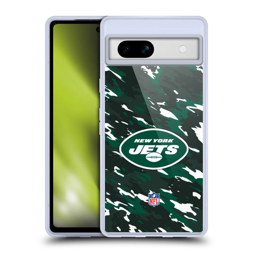 NFL New York Jets Logo Camou Soft Gel Case for Google Pixel 7a