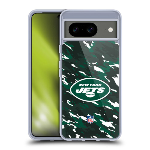 NFL New York Jets Logo Camou Soft Gel Case for Google Pixel 8