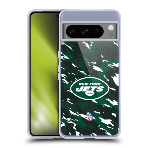 NFL New York Jets Logo Camou Soft Gel Case for Google Pixel 8 Pro