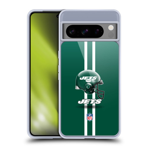 NFL New York Jets Logo Helmet Soft Gel Case for Google Pixel 8 Pro