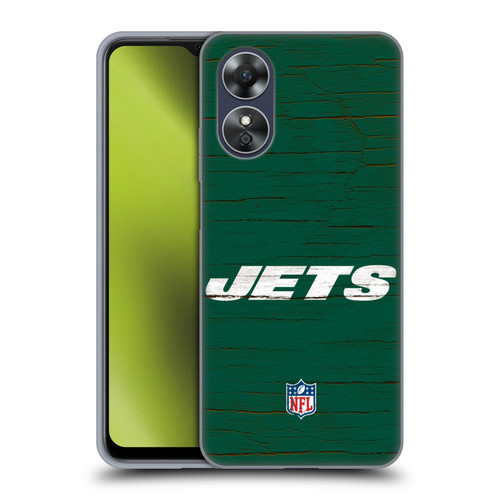 NFL New York Jets Logo Distressed Look Soft Gel Case for OPPO A17