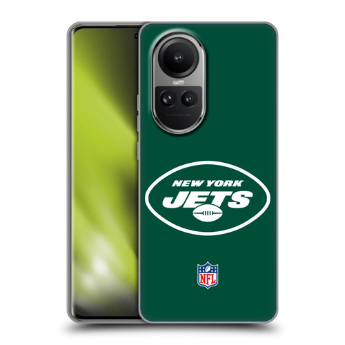 NFL New York Jets Logo Plain Soft Gel Case for OPPO Reno10 5G / Reno10 Pro 5G