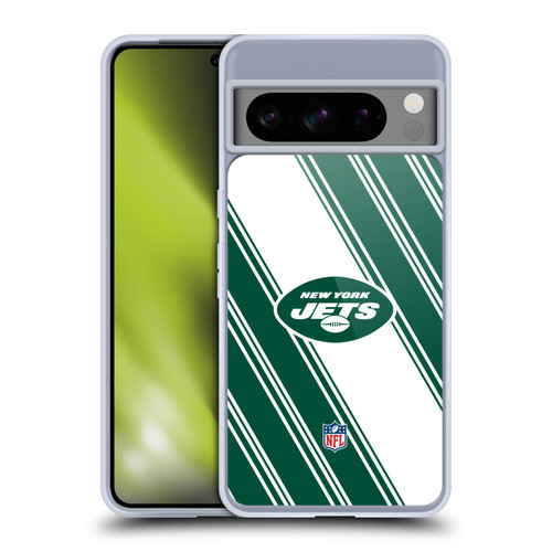 NFL New York Jets Artwork Stripes Soft Gel Case for Google Pixel 8 Pro